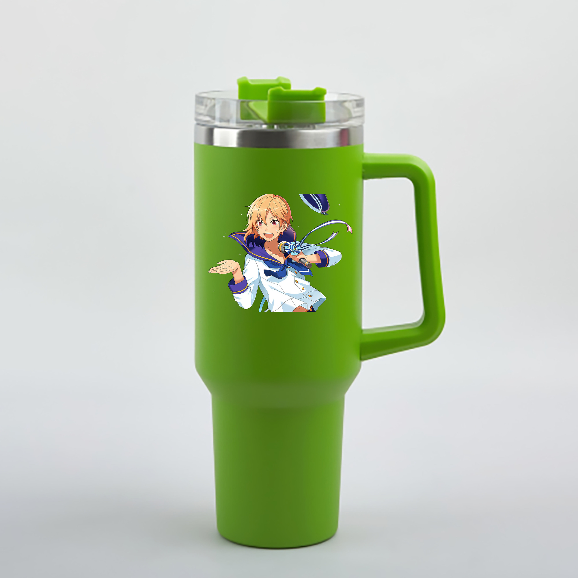 （画像用） あんさんぶるスターズ! Ensemble Stars 1200mL車用タンブラー - クリスタルステッカー（プラスチックストロー付き）